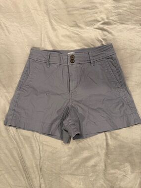 a new day Grey High-Waist Button Front Shorts
